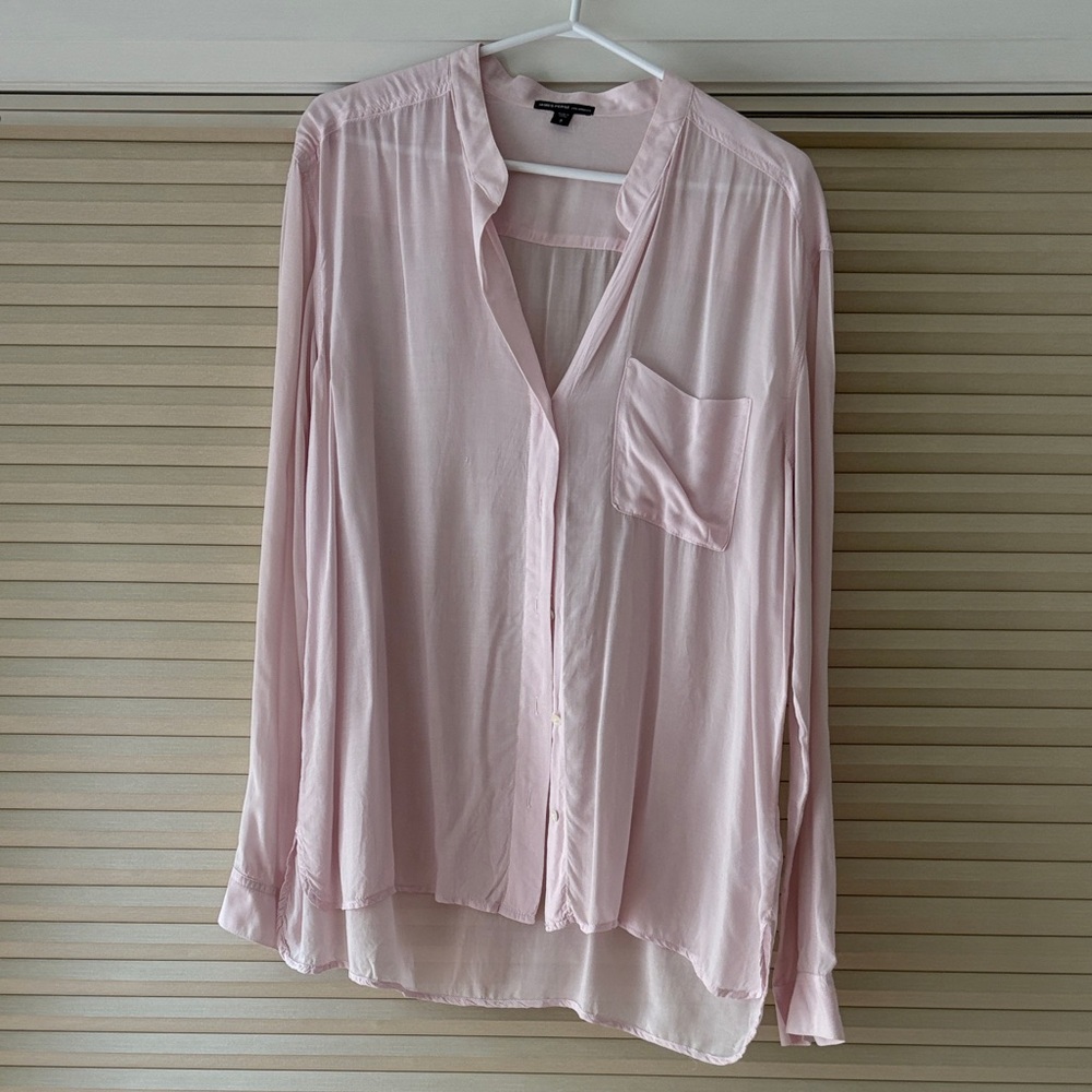 James Perse Light Pink Button Down Shirt